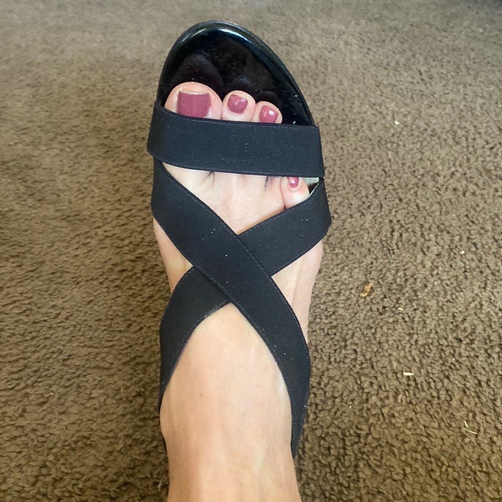 Black crisscross heels by Antonio Melani